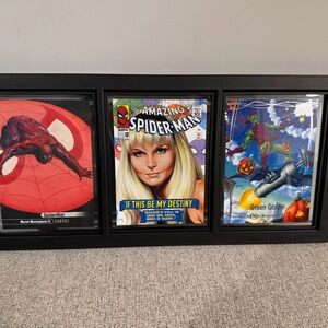 Marvel Spider-Man XL MASTERPIECE 5x7 trading cards framed